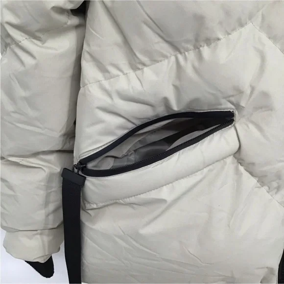 Anthro Black & Cream Hooded Puffer Jacket by Saint & Sinner - Picture 9 of 16